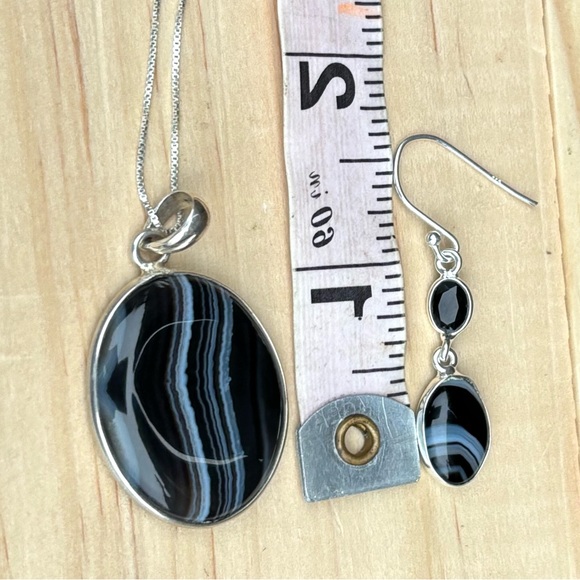 Botswana Agate Necklace & Earring Set! - Picture 13 of 14